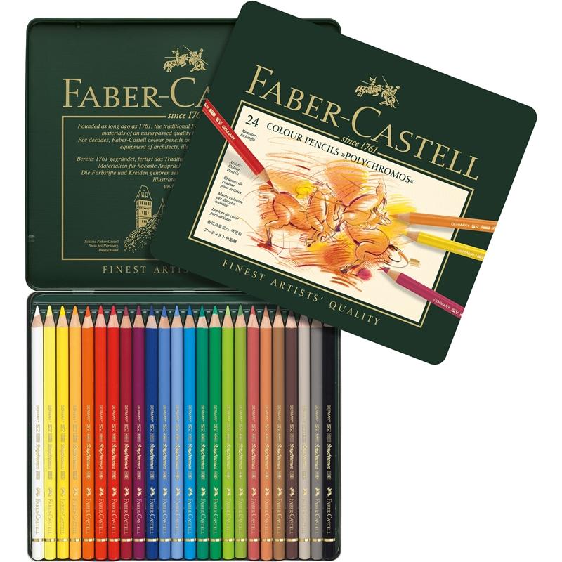 Faber-Castell Цветни моливи Polychromos, 24 цвятана ниска цена с бърза доставка - BestPC.BG