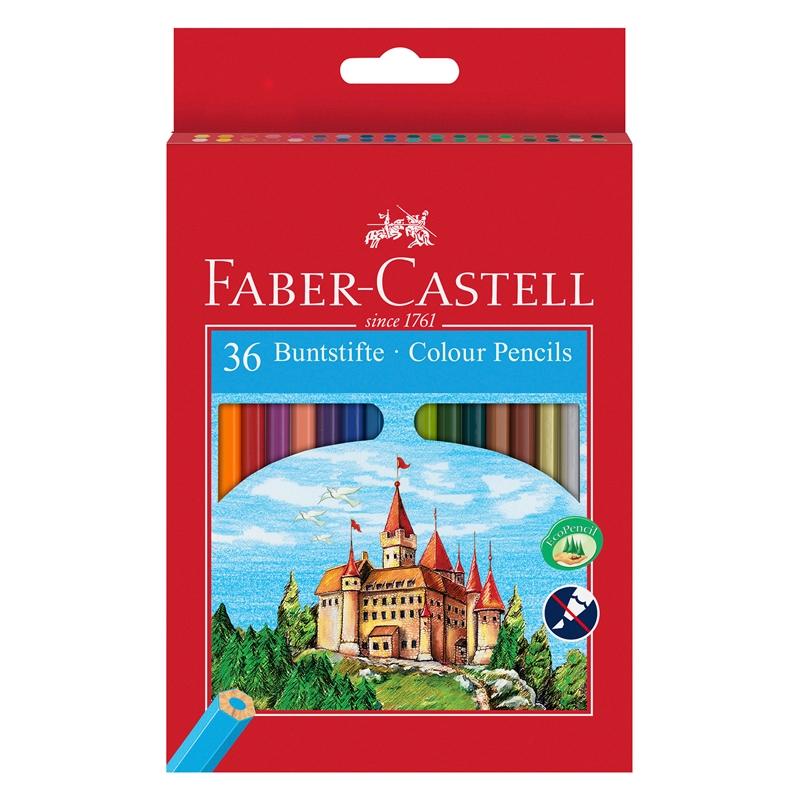 Faber-Castell Цветни моливи Замък, 36 цвятана ниска цена с бърза доставка - BestPC.BG