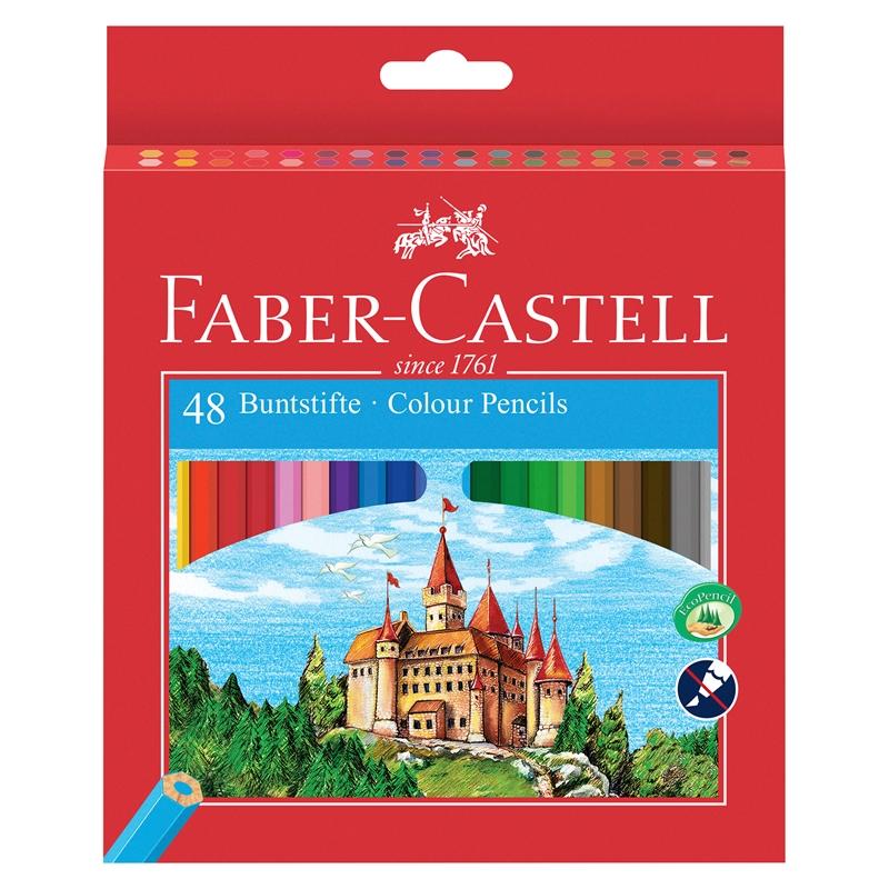 Faber-Castell Цветни моливи Замък, 48 цвятана ниска цена с бърза доставка - BestPC.BG
