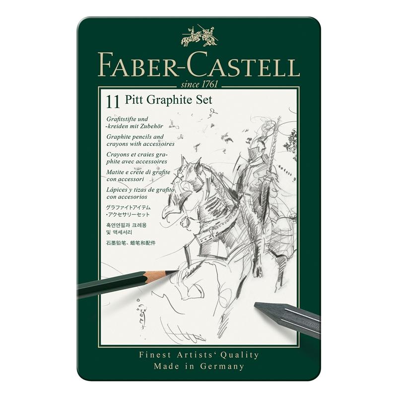 Faber-Castell Комплект моливи Pitt Graphite, 11 броя в метална кутияна ниска цена с бърза доставка - BestPC.BG