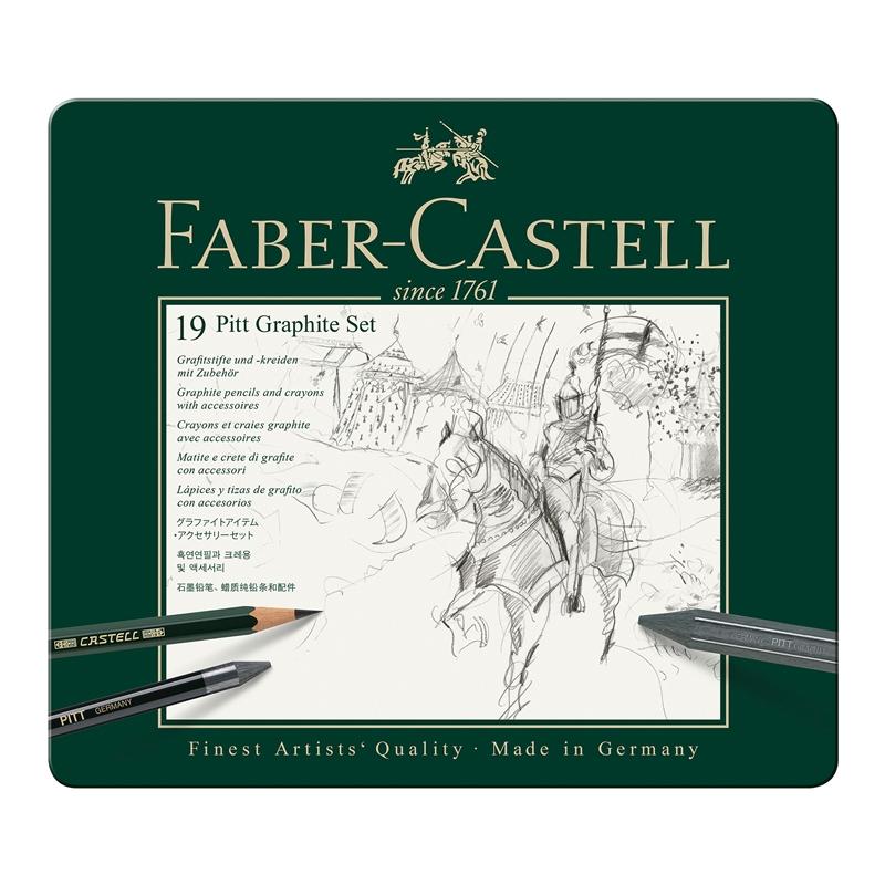 Faber-Castell Комплект моливи Pitt Graphite, 19 броя в метална кутияна ниска цена с бърза доставка - BestPC.BG