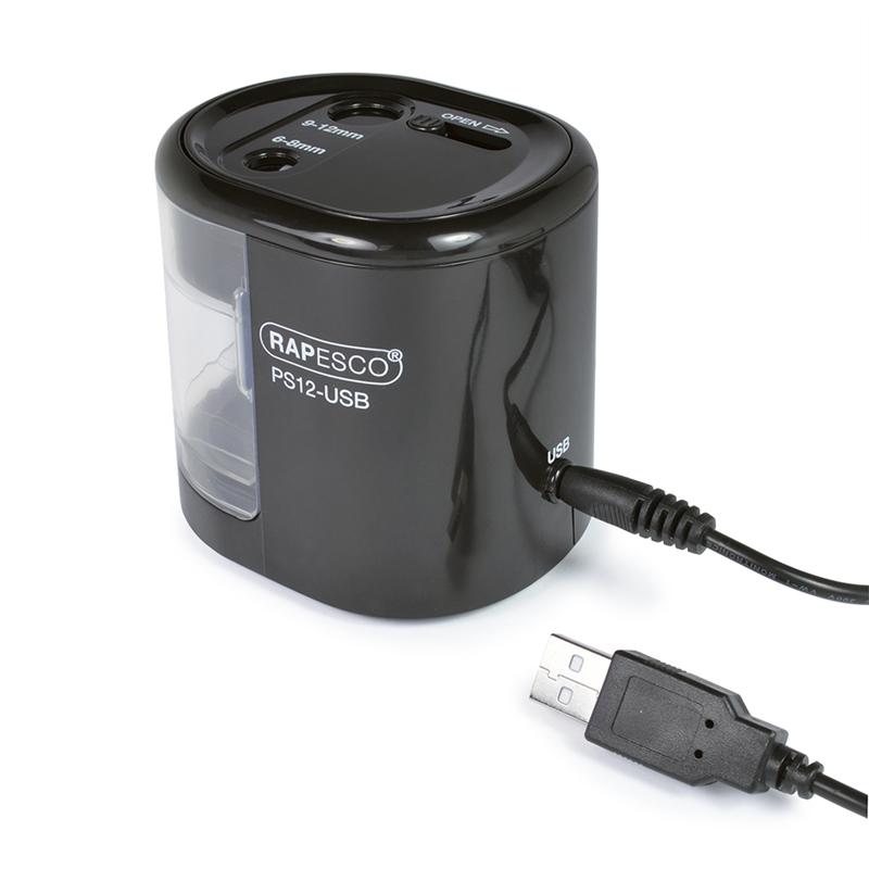 Rapesco Острилка PS12, електрическа, с USB, чернана ниска цена с бърза доставка - BestPC.BG
