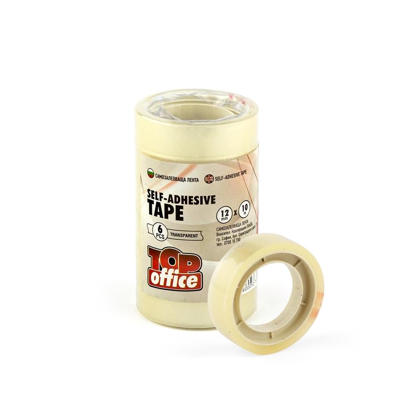 Top Office Тиксо, 12 mm x 10 m, безцветно, 6 брояна ниска цена с бърза доставка - BestPC.BG