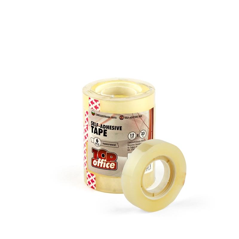Продукт Top Office Тиксо, 12 mm x 33 m, безцветно, 6 брояна ниска цена с бърза доставка - BestPC.BG