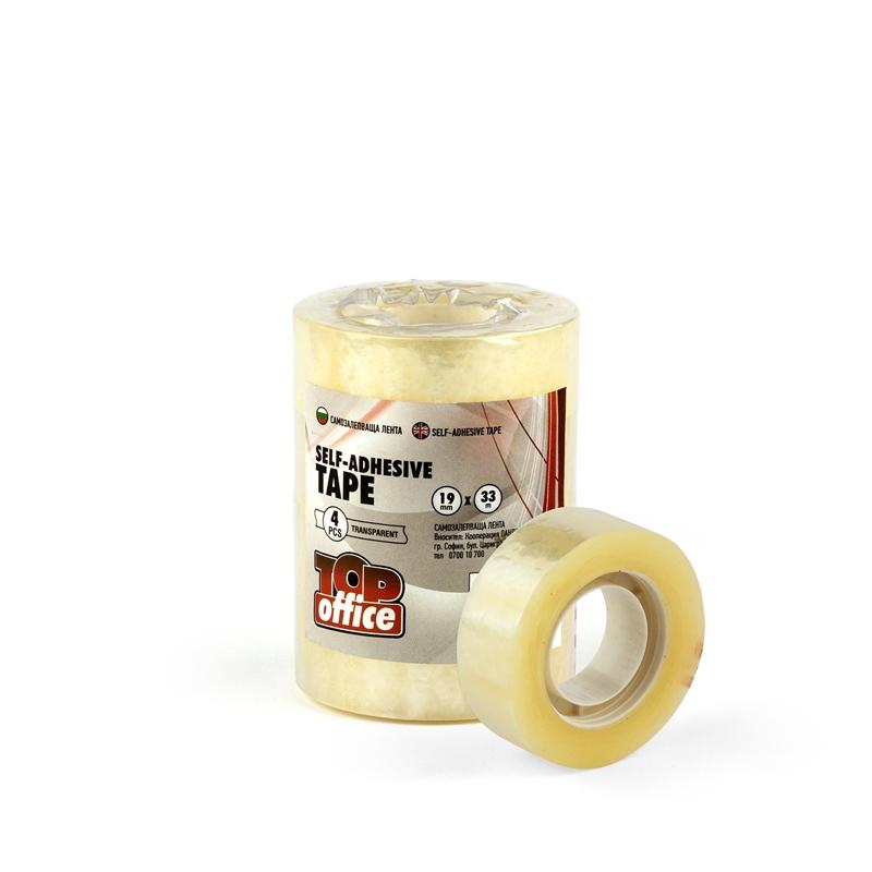 Top Office Тиксо, 19 mm x 33 m, безцветно, 4 брояна ниска цена с бърза доставка - BestPC.BG