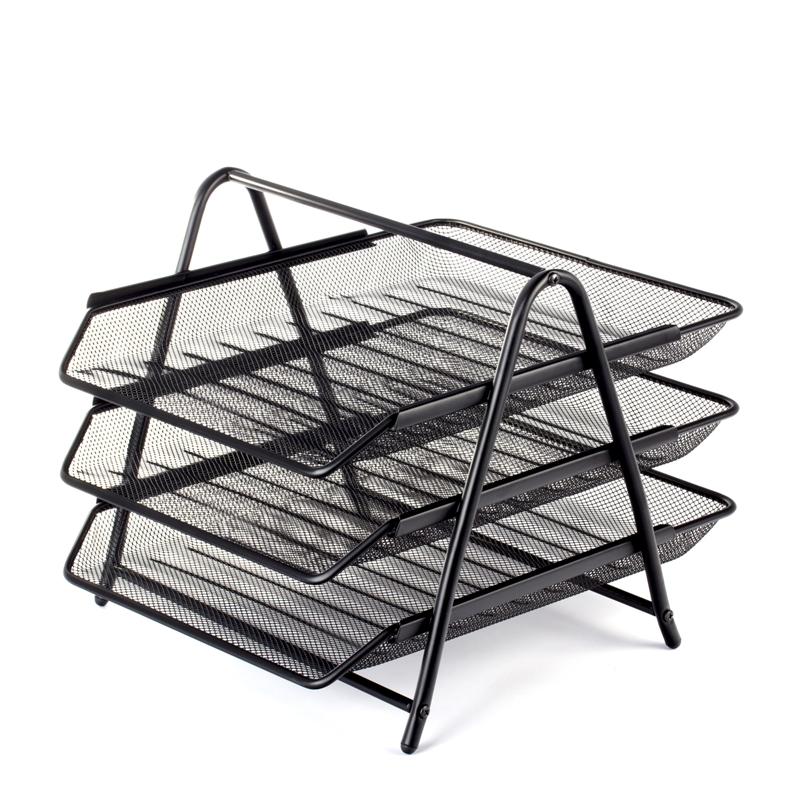 Office 1 Хоризонтална поставка, тройна, мрежеста, метална, чернана ниска цена с бърза доставка - BestPC.BG