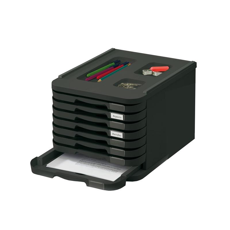 Faibo Бокс за документи, с 8 чекмеджета, черенна ниска цена с бърза доставка - BestPC.BG