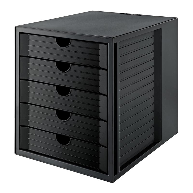 HAN Бокс за документи Karma, висок, с 5 чекмеджета, черенна ниска цена с бърза доставка - BestPC.BG