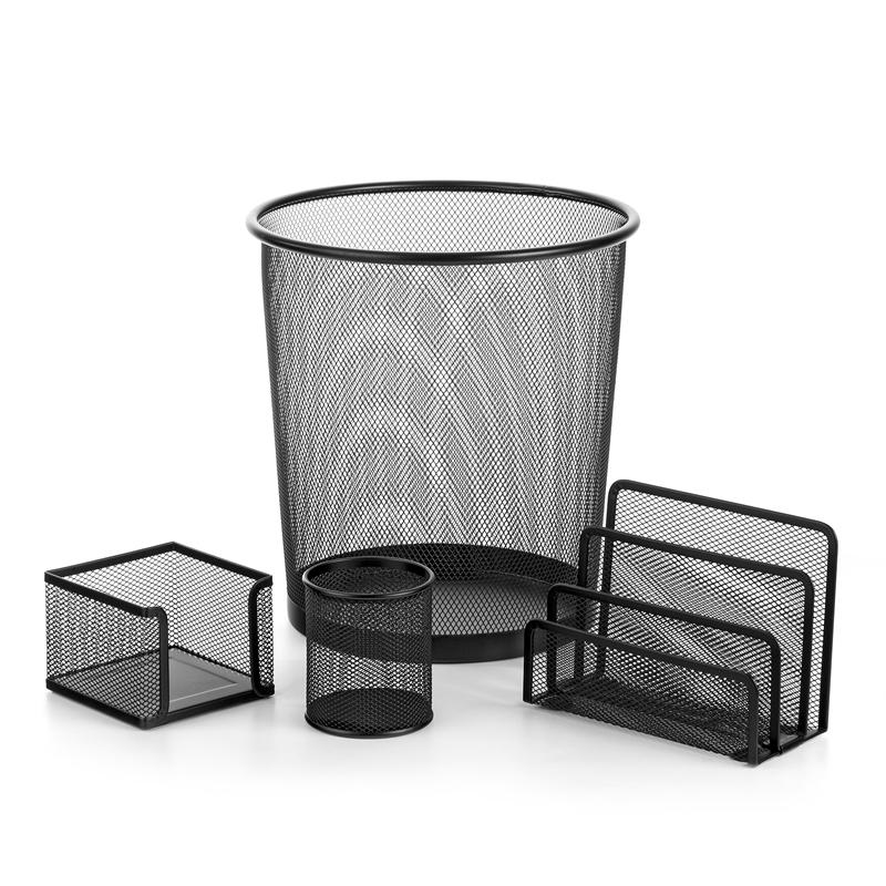 Office 1 Комплект за офис, 4 части, мрежест, метален, черенна ниска цена с бърза доставка - BestPC.BG