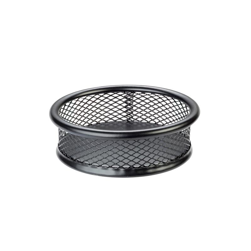 Office 1 Поставка за кламери, кръгла, мрежеста, метална, чернана ниска цена с бърза доставка - BestPC.BG