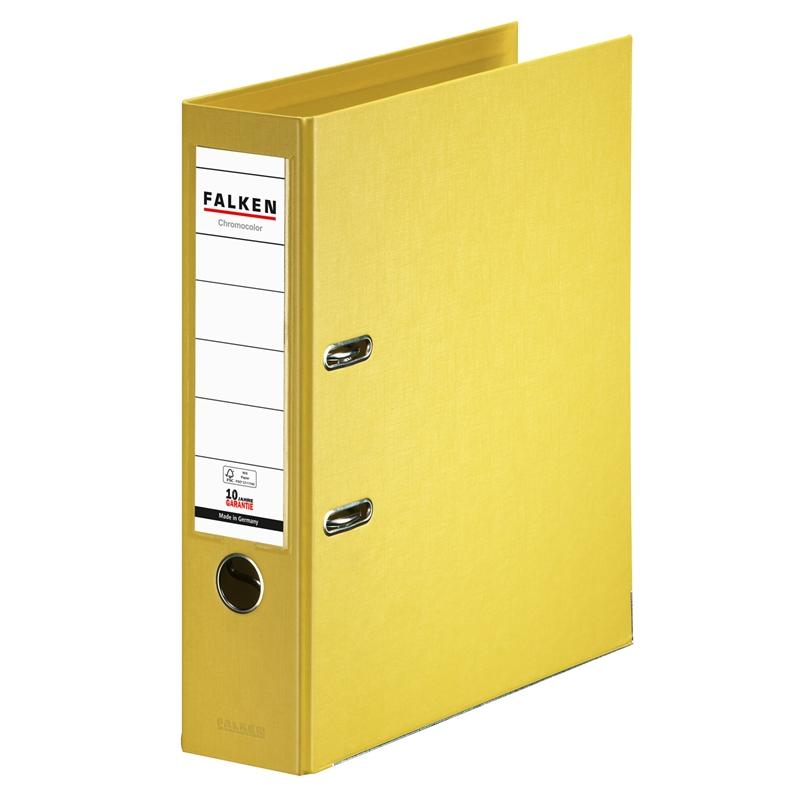 Falken Класьор Chromocolor, 8 cm, PP, жълтна ниска цена с бърза доставка - BestPC.BG
