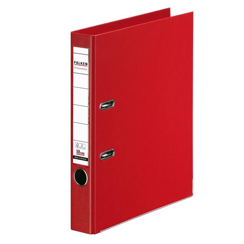 Falken Класьор Chromocolor, 5 cm, PP, червенна ниска цена с бърза доставка - BestPC.BG
