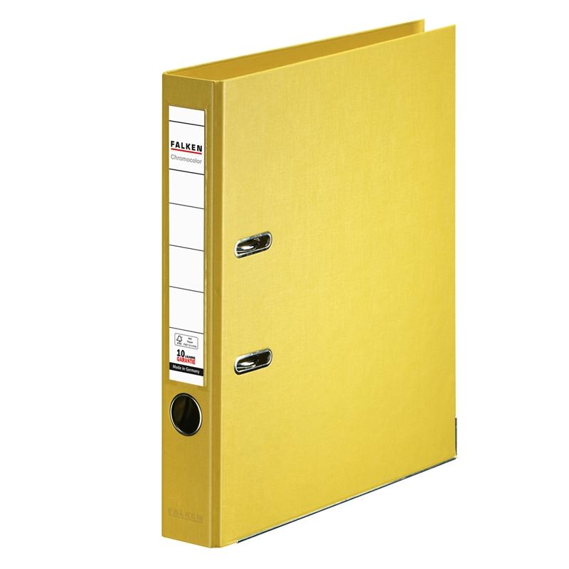 Falken Класьор Chromocolor, 5 cm, PP, жълтна ниска цена с бърза доставка - BestPC.BG