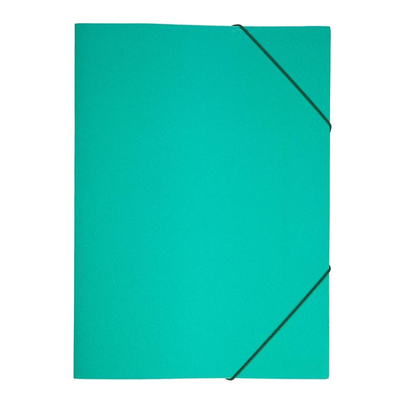 Папка, картонена, с ластик, UV лак, 235 х 325 mm, 350 g-m2, зеленана ниска цена с бърза доставка - BestPC.BG
