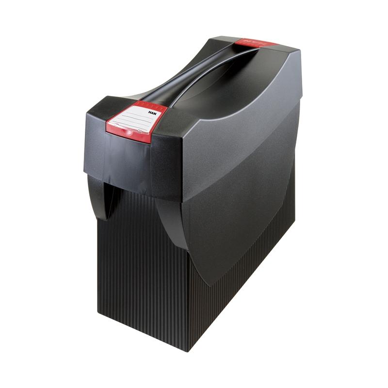 HAN Бокс за папки за картотека Swing +, с капак, черенна ниска цена с бърза доставка - BestPC.BG