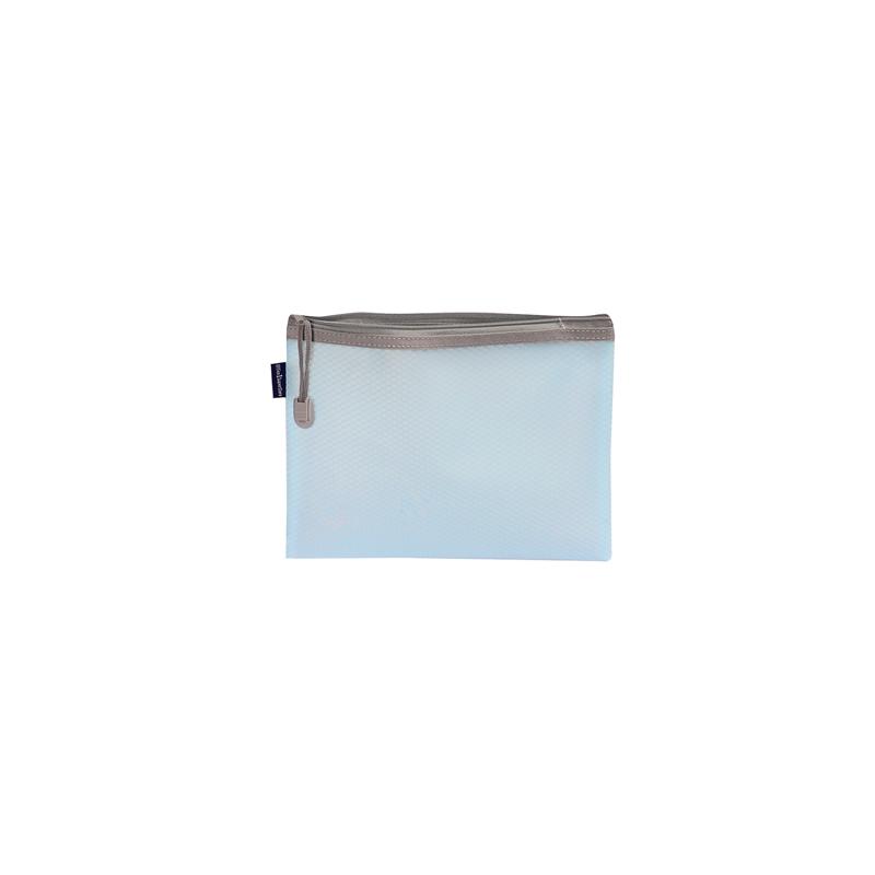 Office 1 Папка Bloom, A5, с цип, небесносиняна ниска цена с бърза доставка - BestPC.BG