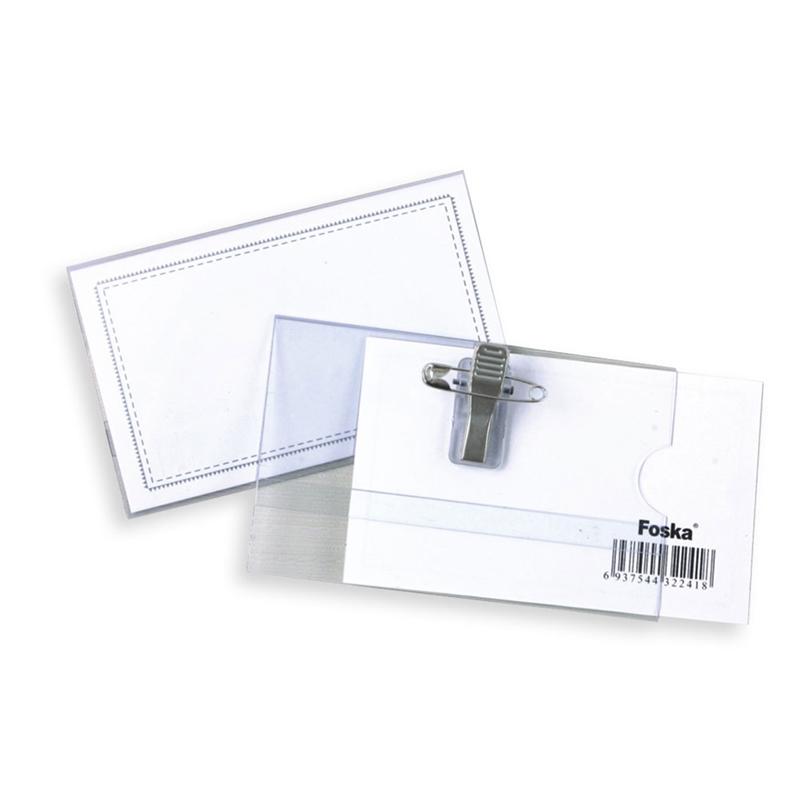 Foska Бадж, с игла и щипка, 90 х 57 mm, 50 брояна ниска цена с бърза доставка - BestPC.BG