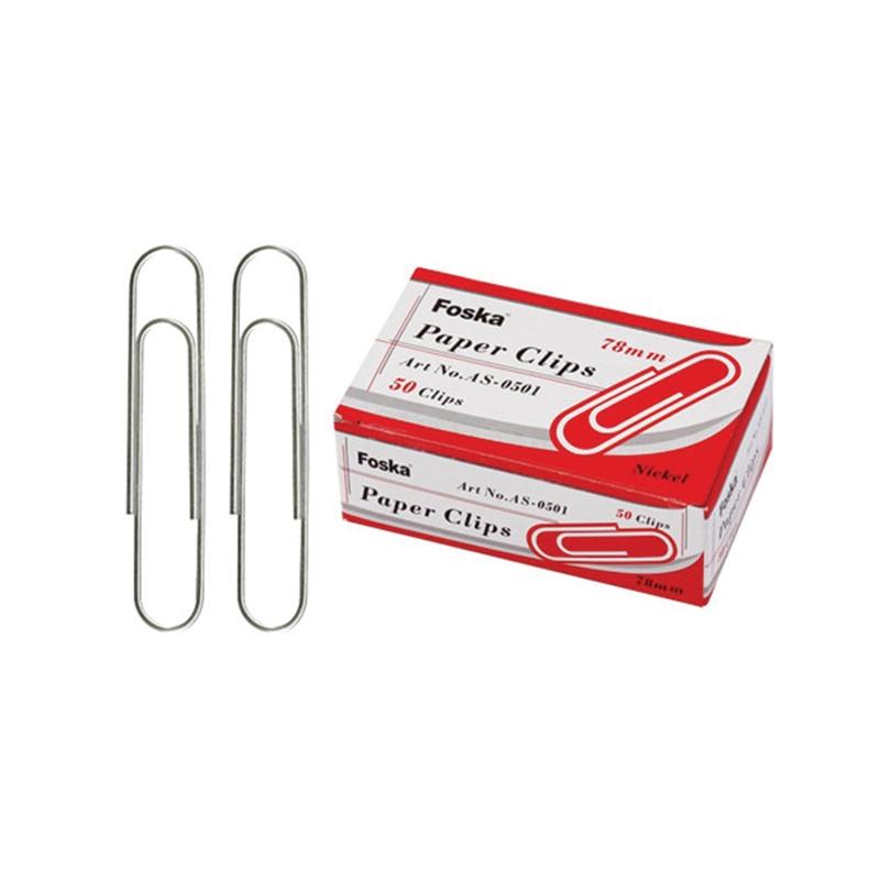 Foska Кламери, 78 mm, 50 брояна ниска цена с бърза доставка - BestPC.BG