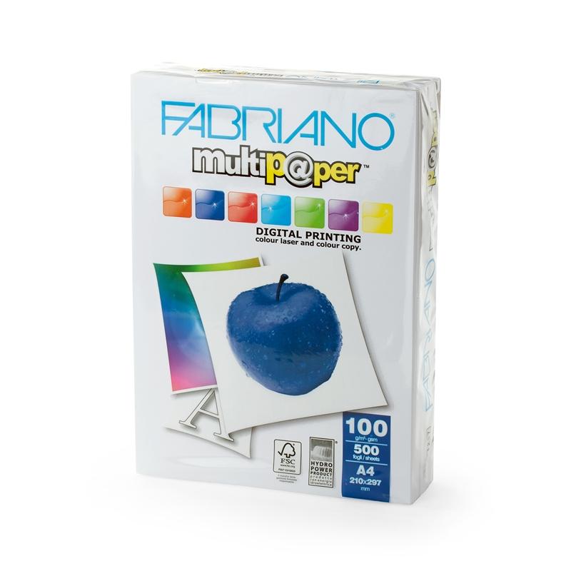 Хартия за принтер Fabriano Копирна хартия Multipaper, A4, 100 g-m2, гланц, 500 листана ниска цена с бърза доставка - BestPC.BG