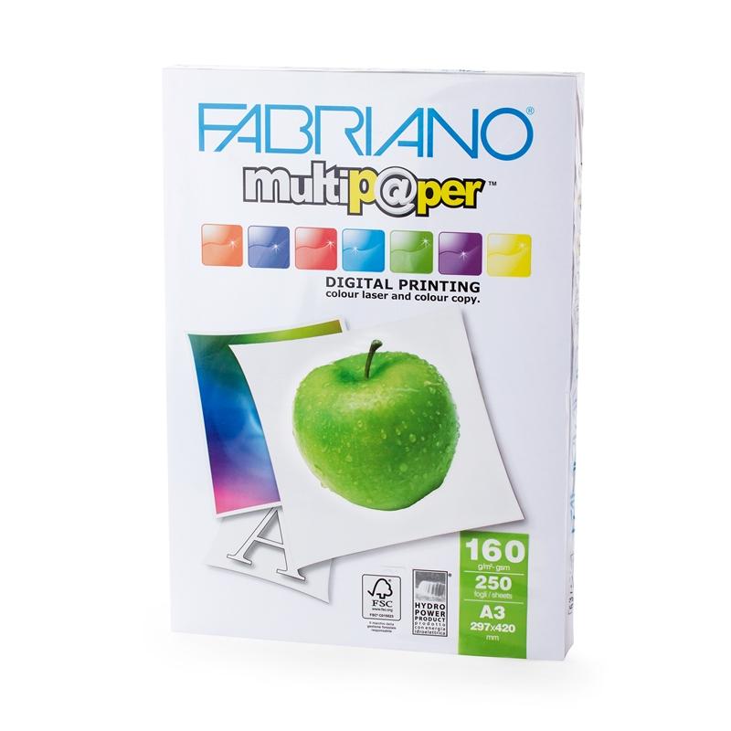 Хартия за принтер Fabriano Копирен картон Multipaper, A3, 160 g-m2, гланц, 250 листана ниска цена с бърза доставка - BestPC.BG