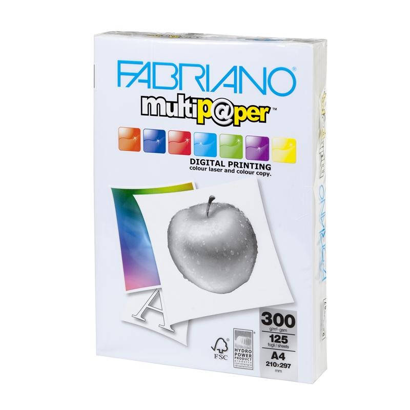 Хартия за принтер Fabriano Копирен картон Multipaper, A4, 300 g-m2, гланц, 125 листана ниска цена с бърза доставка - BestPC.BG