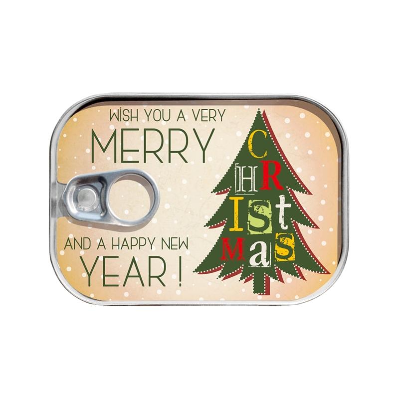 Продукт Gespaensterwald Картичка-консерва, Merry Xmas & Happy New Year - Елхана ниска цена с бърза доставка - BestPC.BG