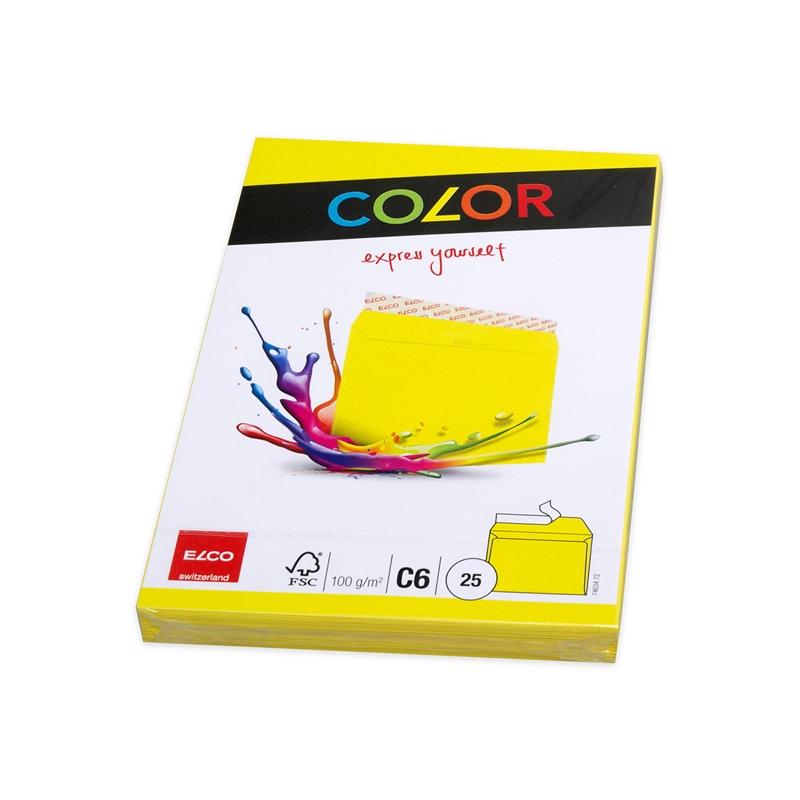 Elco Пощенски плик, C6, 114 х 162 mm, 100 g, жълт, 25 брояна ниска цена с бърза доставка - BestPC.BG