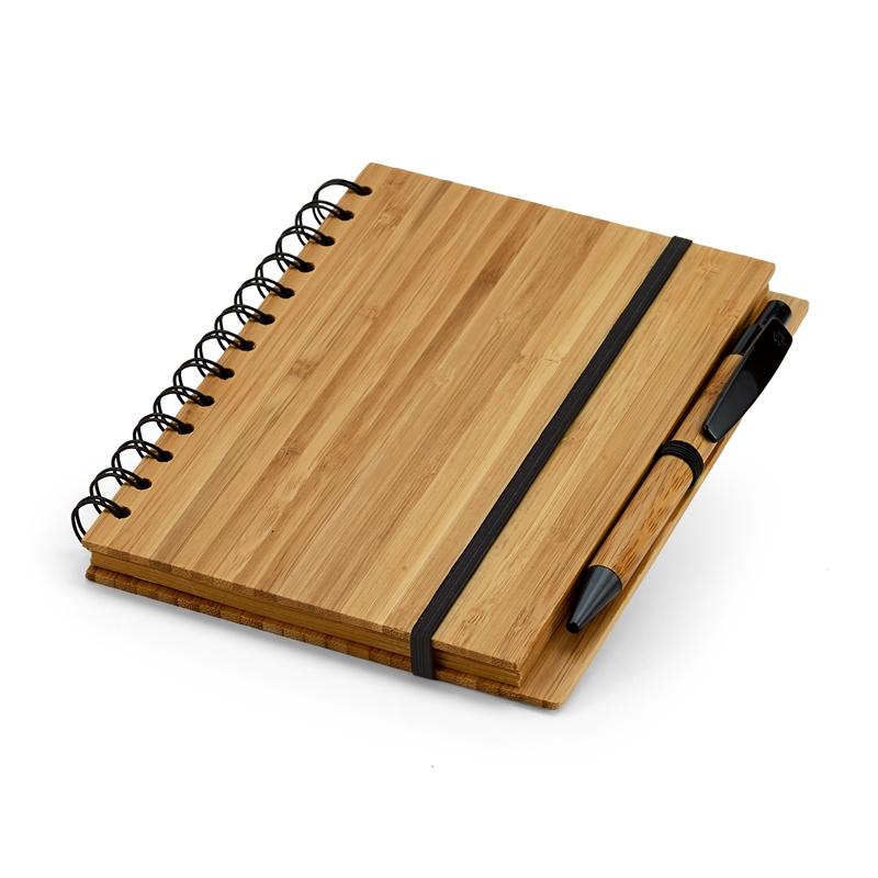 Hi!dea Тефтер Bamboo, A5, с ластик, линирани редове, рециклирана хартияна ниска цена с бърза доставка - BestPC.BG