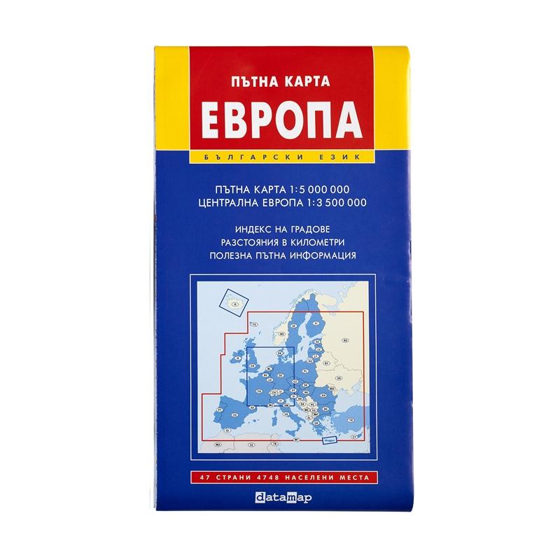 DataMap Карта на Европа, пътна, 100 x 70 cm, мащаб 1:5 000 000на ниска цена с бърза доставка - BestPC.BG