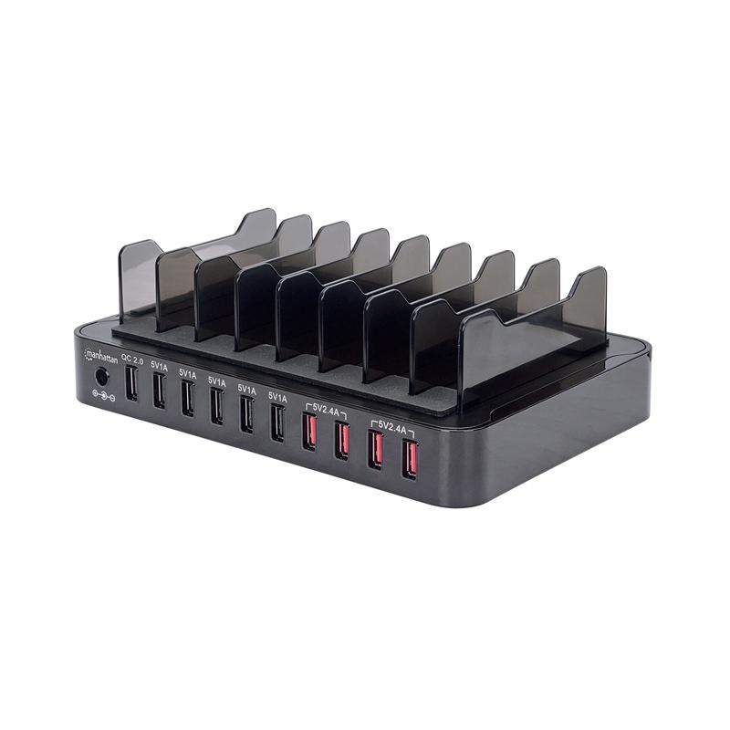 Принадлежност за смартфон Manhattan Станция за зареждане на 10 устройствана ниска цена с бърза доставка - BestPC.BG