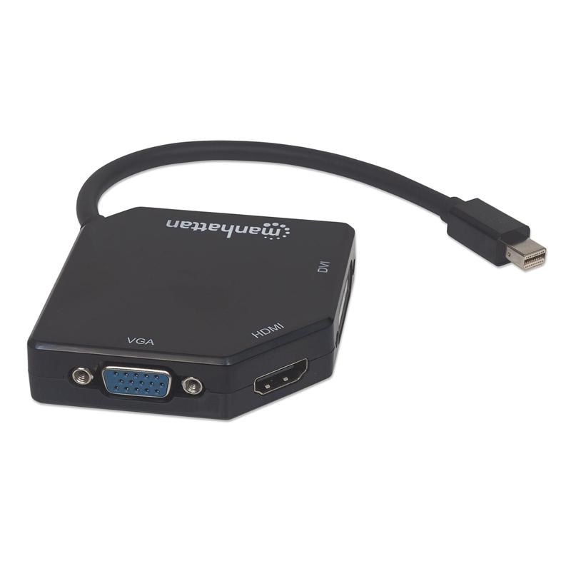 Manhattan Адаптер 3 в 1 Mini DisplayPort, Male към HDMI-DVI-VGA Femaleна ниска цена с бърза доставка - BestPC.BG