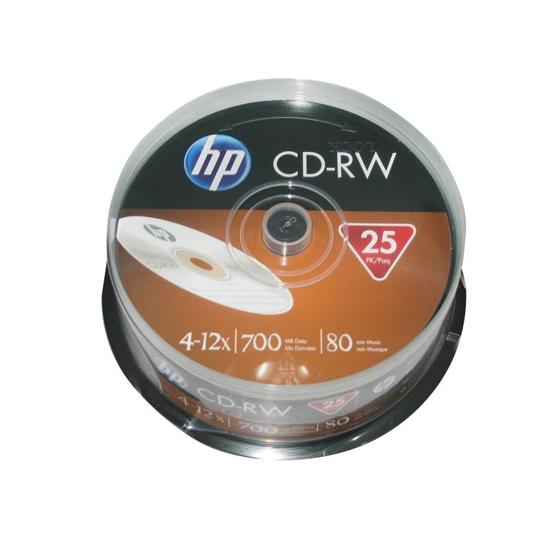 Продукт HP CD-RW, 700 MB, 25 броя в шпинделна ниска цена с бърза доставка - BestPC.BG