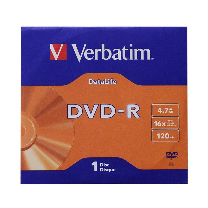 DVD-R Verbatim, 4.7 GB, 16x, AZO покритие, в картонена кутияна ниска цена с бърза доставка - BestPC.BG