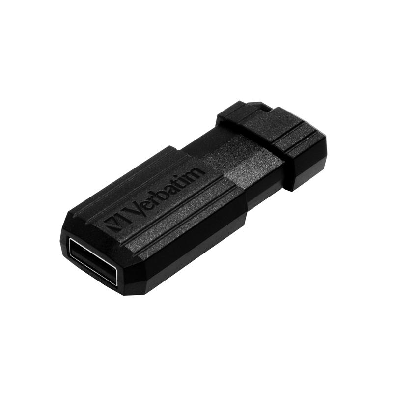 Verbatim USB флаш памет Pinstripe, USB 2.0, 64 GB, чернана ниска цена с бърза доставка - BestPC.BG