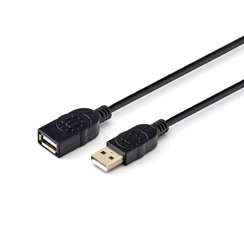 Manhattan Кабел, удължител, USB 2.0 A Male - USB 2.0 A Female, 1.8 mна ниска цена с бърза доставка - BestPC.BG