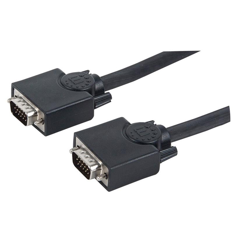 Manhattan Кабел за монитор, SVGA, HD15 M-M, 15 m, черенна ниска цена с бърза доставка - BestPC.BG