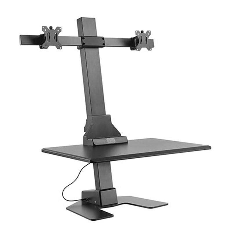 Lumi Стойка за 2 монитора DWS10-T02, 13'' - 32'', чернана ниска цена с бърза доставка - BestPC.BG