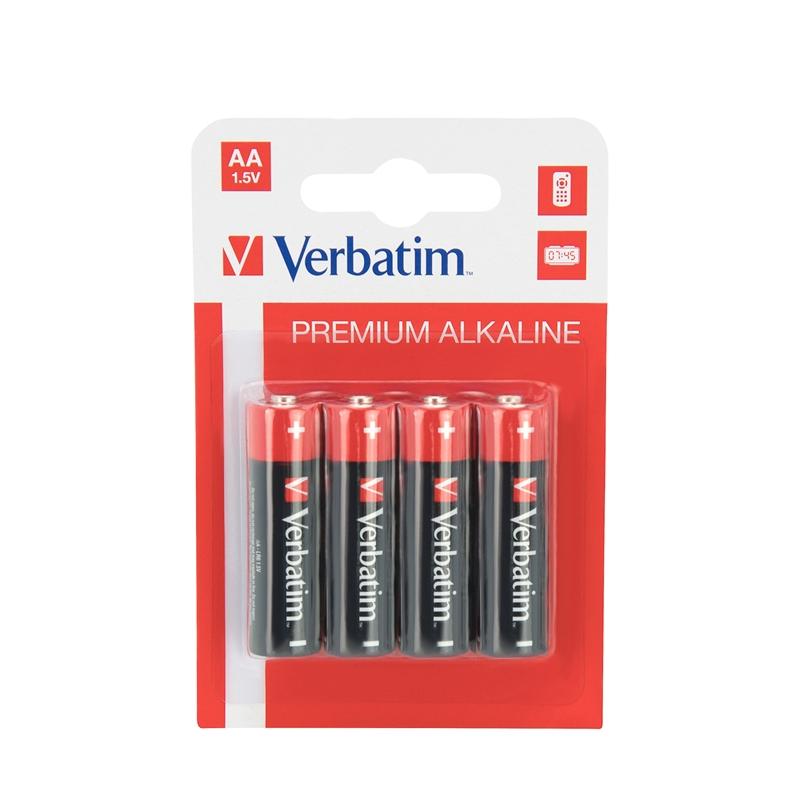 Verbatim Алкална батерия, AA, LR6, 1.5 V, 4 брояна ниска цена с бърза доставка - BestPC.BG