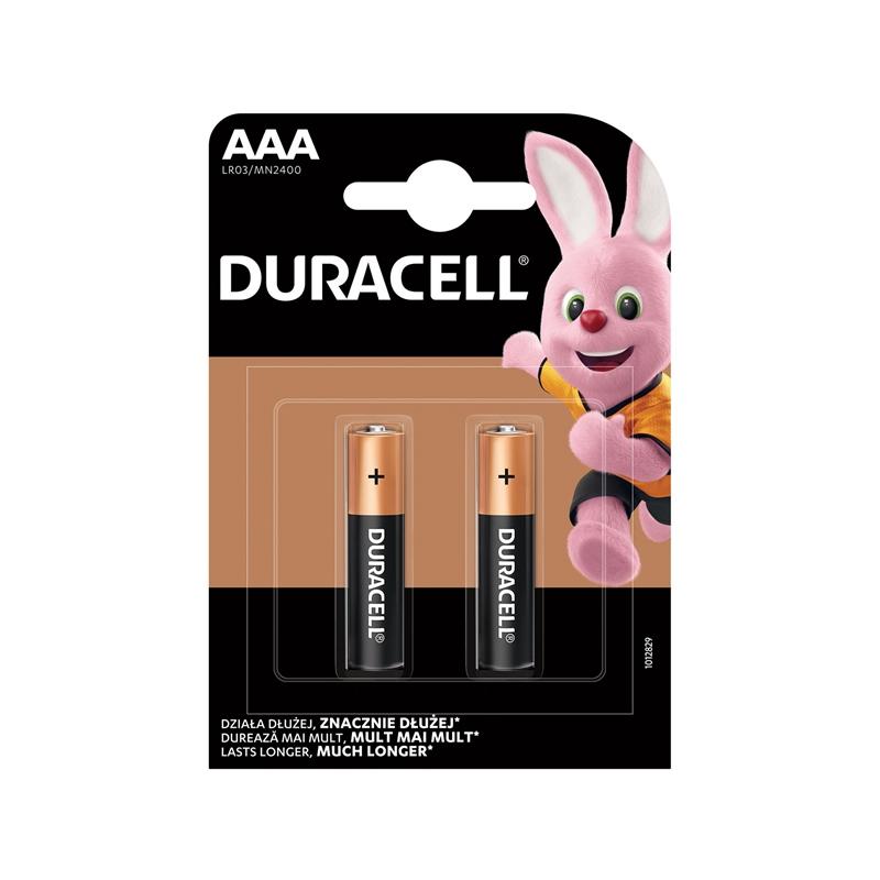 Duracell Алкална батерия, AAA, LR03, 1.5 V, 2 брояна ниска цена с бърза доставка - BestPC.BG