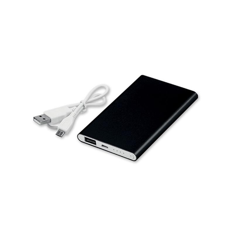 Външна батерия Мобилна Батерия Flatfour, 4000 mAh, чернана ниска цена с бърза доставка - BestPC.BG