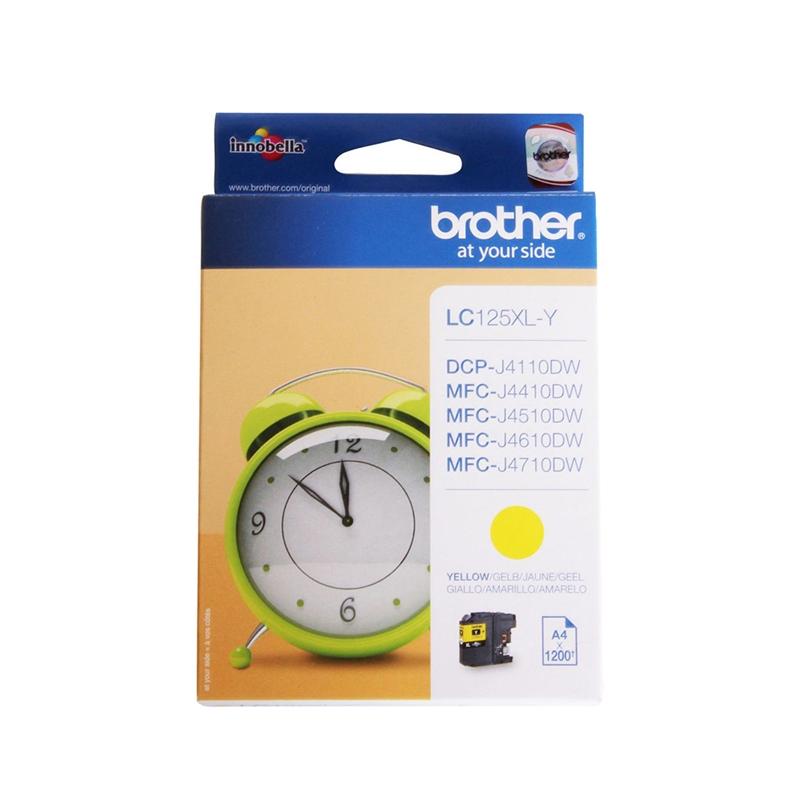 Касета с мастило Brother Патрон LC125XL Yellow J4510DW, 1200 страници-5%на ниска цена с бърза доставка - BestPC.BG