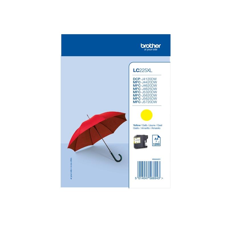 Касета с мастило Brother Патрон LC225XL Yellow, 1200 страници-5%на ниска цена с бърза доставка - BestPC.BG