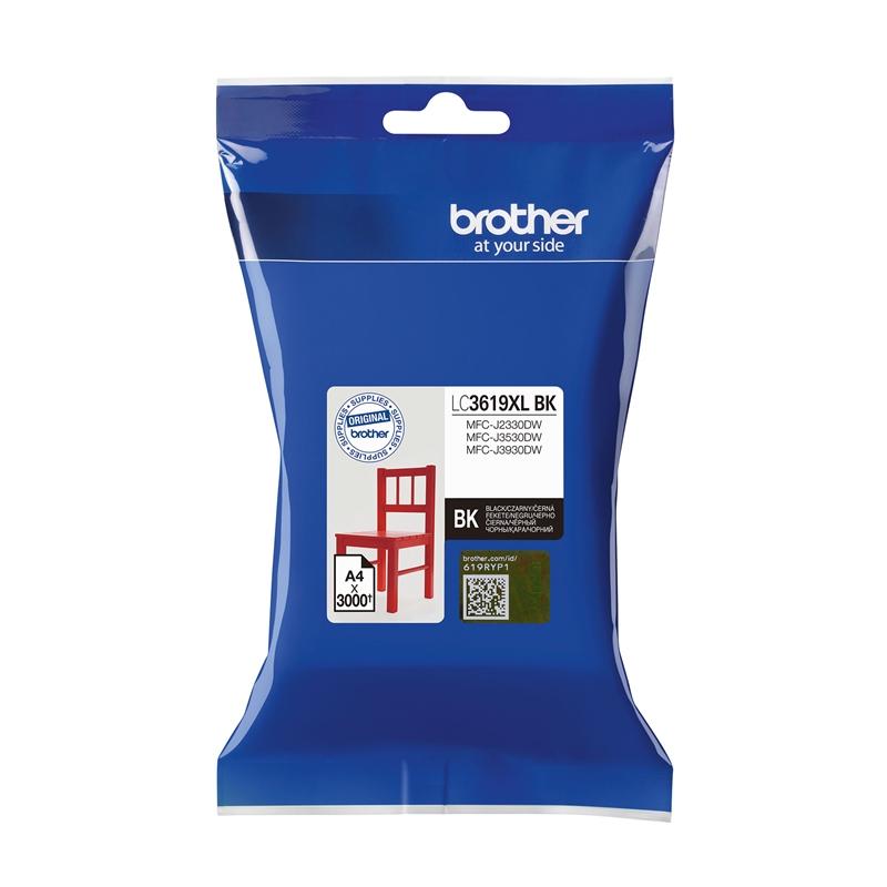 Касета с мастило Brother Патрон LC3619XL Black, 3000 страници-5%на ниска цена с бърза доставка - BestPC.BG