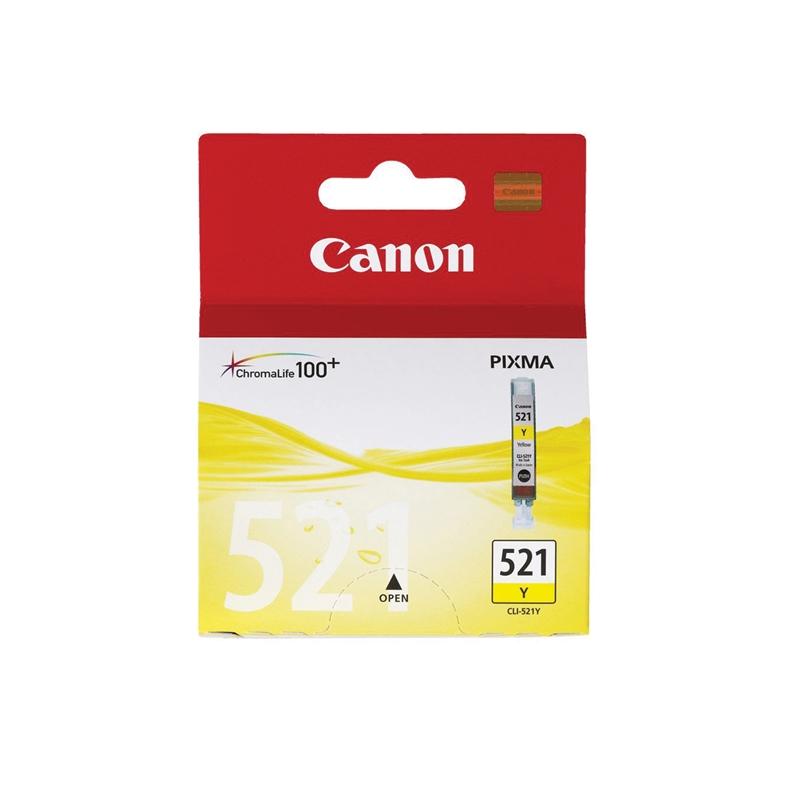 Касета с мастило Canon Патрон CLI-521, Yellowна ниска цена с бърза доставка - BestPC.BG