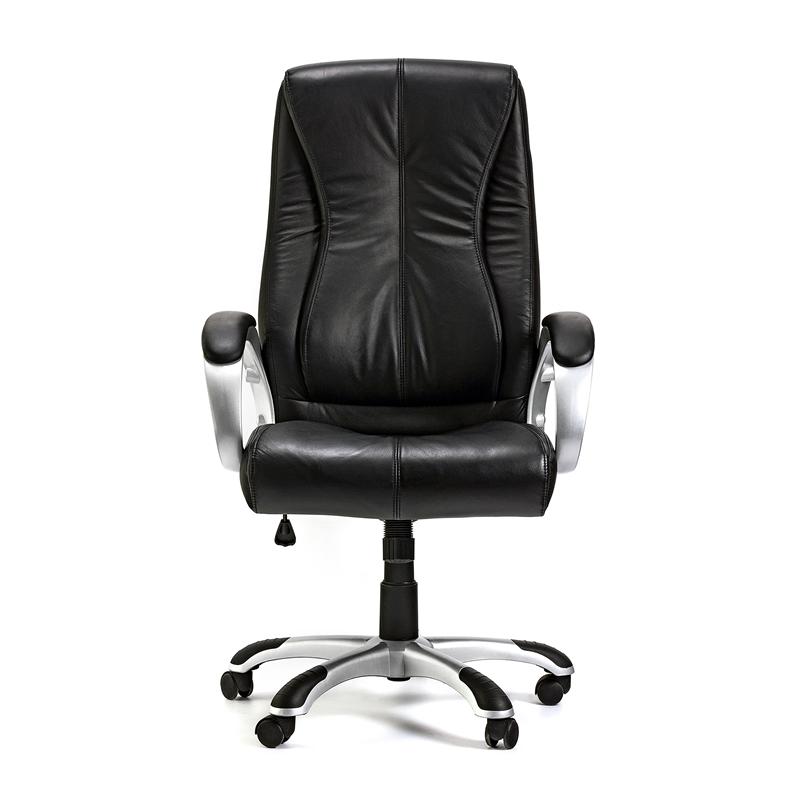 Директорски стол Hugo, естествена кожа, Tilt механизъм, до 130 kg, черенна ниска цена с бърза доставка - BestPC.BG