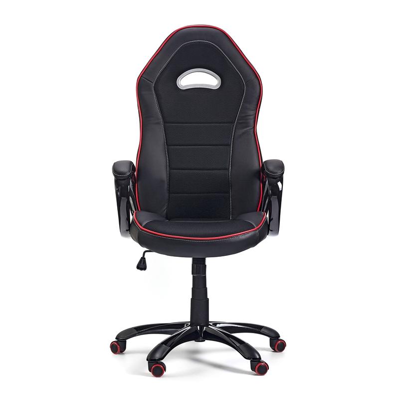 Геймърски стол Kres, екокожа и меш, черно и червенона ниска цена с бърза доставка - BestPC.BG