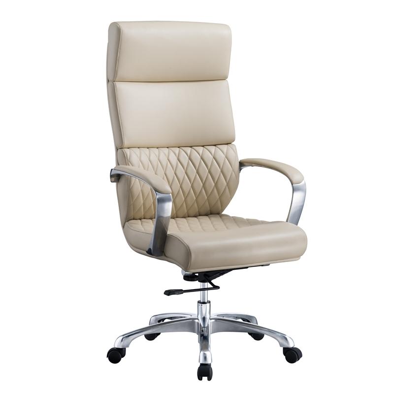 Директорски стол RFG GRANDE HB, екокожа, до 150 kg, бежовна ниска цена с бърза доставка - BestPC.BG