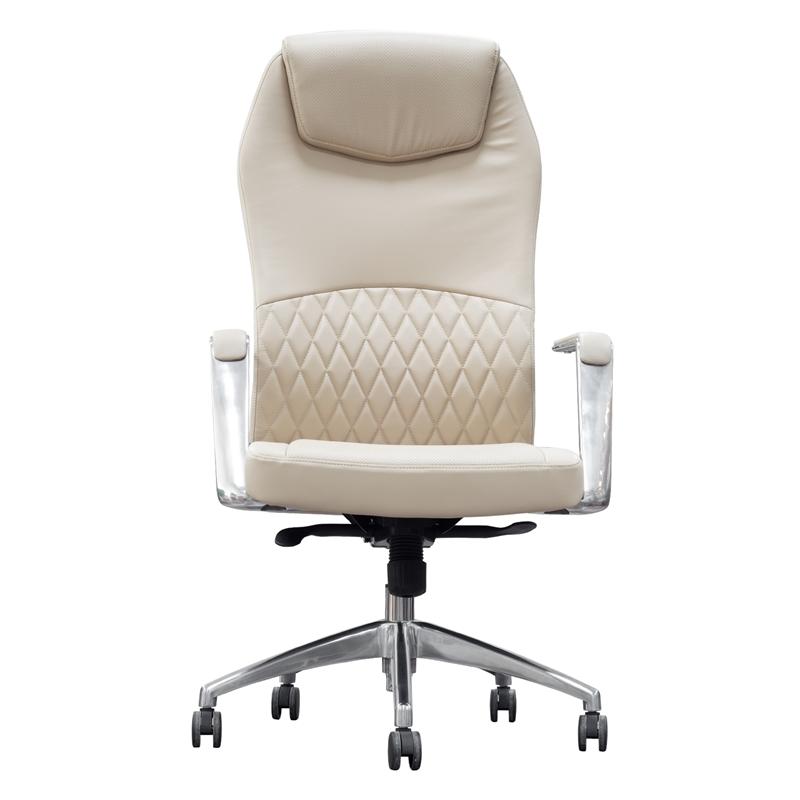 Директорски стол RFG CRONO HB, екокожа, до 150 kg, бежовна ниска цена с бърза доставка - BestPC.BG