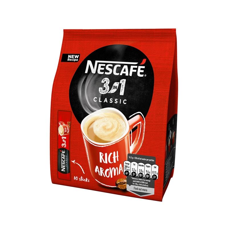 Nescafé Разтворимо кафе 3in1, 15.5 g, в пакетче, 10 брояна ниска цена с бърза доставка - BestPC.BG
