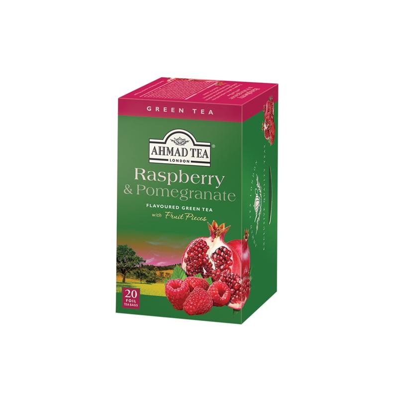 Ahmad Tea Чай „Малина и нар“, зелен, 2 g, в пакетче, 20 брояна ниска цена с бърза доставка - BestPC.BG